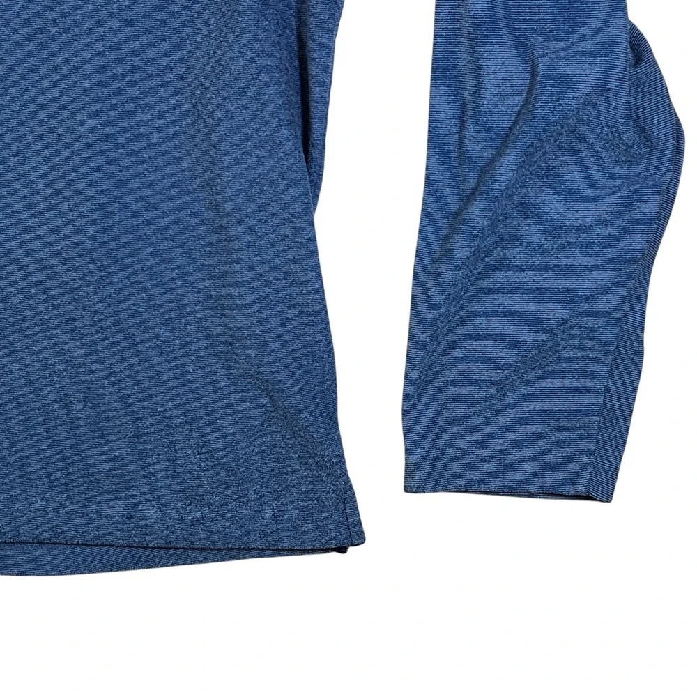 Crown‎ & Ivy Quarter Zip Pullover Mens XL Blue Heathered Fleece Preppy Coastal